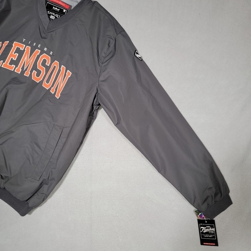 NWT Franchise Club Mens Clemson Tigers Gray Pullover Windbreaker Size Medium - Picture 6 of 11